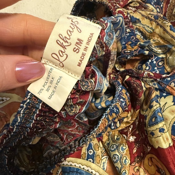 Lakhays Flowy Paisley Palazzo Pants - Picture 6 of 7